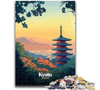 Puzzle 1000 pièces pour Adultes Kyoto Japon Pagode Jeu éducatif Familial Décoration Murale Cadeaux d'anniversaire et de Noël Uniques (Taille 50x70cm)