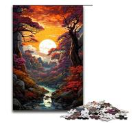 Puzzle 1000 pièces pour Adultes La beauté psychédélique colorée du Parc de Nara Jeu de Puzzles pour est idéal comme Cadeau pour Toute la Famille 75x50cm