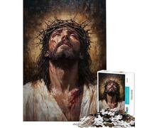 Puzzle 1000 pièces pour Adultes La Couronne d'épines du Christ Jeu intellectuel Jeu Pratique Assemblage de modèle Cadeau d'anniversaire (Taille 75x50cm)
