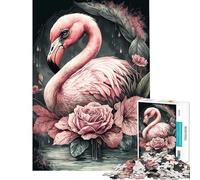 Puzzle 1000 pièces pour Adultes La Fable du Flamant Rose Modèle Difficile à Assembler Décoration intérieure Jouet pour Les 14 Ans et Plus 50x75cm