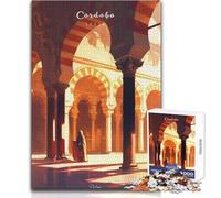 Puzzle 1000 pièces pour Adultes - La Grande Mosquée de Cordoue - Jeu intellectuel - Idée Cadeau Amusante pour se détendre à la Maison - Dimensions 38x26cm