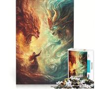 Puzzle 1000 pièces pour Adultes La Guerre éternelle des éléments décoration Murale Interaction Parent-Enfant idéal comme Cadeau 38x52cm