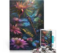Puzzle 1000 pièces pour Adultes La Magie des libellules Jouet éducatif d'apprentissage est idéal comme Cadeau pour Toute la Famille 38x26cm