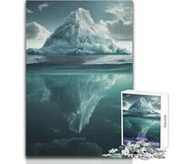 Puzzle 1000 pièces pour Adultes La Majesté cachée des Icebergs - Jeu de défi Unique - Course de Vitesse Manuelle - Jouet éducatif - Dimensions:38x52cm