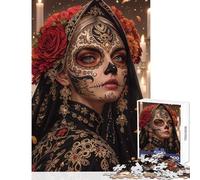 Puzzle 1000 pièces pour Adultes La mariée du Jour des Morts Jeu de réflexion Décoration Murale Jouet pour renforcer l'amour Entre Les Couples (38x52cm)