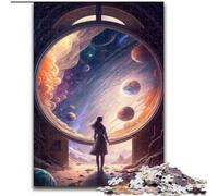 Puzzle 1000 pièces pour Adultes La Porte de l'Inconnu en Bois, Cadeau Amusant et activité pour la Maison 50x75cm pour la décoration intérieure, l'entraînement cérébral et Les Cadeaux de Vacances