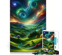 Puzzle 1000 pièces pour Adultes La Vallée Céleste Jeu de réflexion et de détente Cadeau Artistique de Noël (38x26cm)
