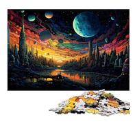 Puzzle 1000 pièces pour Adultes La Ville du Futur sur la planète Défi éducatif Anti-Stress Défi Difficile 1000 pièces (38 x 26 cm)