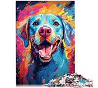 Puzzle 1000 pièces pour Adultes Labrador Retriever coloré Puzzle éducatif Jeu Familial 26x38cm Soulagement du Stress Défi Difficile