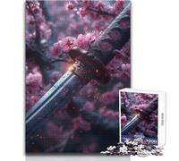 Puzzle 1000 pièces pour Adultes - Lame de Katana de samouraï - Idéal pour des Moments de détente - Découpe Nette et Uniforme - Jeu de Loisirs - Dimensions 38x52cm