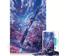 Puzzle 1000 pièces pour Adultes Lame d'érable Cramoisi Jeu de réflexion Amusant et Stimulant,idéal pour se détendre et Passer Un Moment agréable Décoration de Noël (38x52cm)