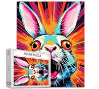 Puzzle 1000 Pièces Pour Adultes - Lapin de Pâques Surprise - Pop Art HD Qualité - Animaux Puzzles DIY - Artisanat Cadeaux Uniques