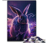 Puzzle 1000 pièces pour Adultes Lapin éclair Jeu de Puzzle pour Adultes Cadeau Jeu interactif Familial Défi cérébral Cadeau (Taille : 26x38cm)