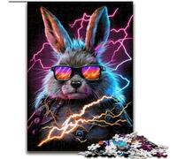 Puzzle 1000 pièces pour Adultes Lapin éclair, Parfait pour Les Adolescents et Les Loisirs en Famille, pour Les Anniversaires (Taille : 26x38cm)