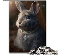 Puzzle 1000 pièces pour Adultes : Lapin en Peluche, Casse-tête Stimulant, activité familiale, décoration intérieure, Cadeau de Noël (Taille : 26x38cm)