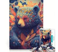 Puzzle 1000 pièces pour Adultes Le bel Ours Jeu de réflexion Assemblage de Motifs pour renforcer Les Liens Amoureux 38x52cm