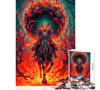 Puzzle 1000 pièces pour Adultes Le Cavalier Spectral Jeu de Manipulation d'analyse et de logique Jouet Anti-Stress Renforce l'amour Entre Les Couples (38x26cm)