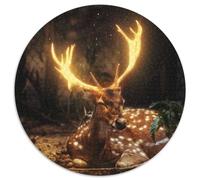 Puzzle 1000 pièces pour Adultes Le Cerf Lumineux, Puzzle en Carton, Cadeau de Noël, Idéal pour Bureau, Chambre, Salon (67,5x67,5cm)