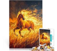 Puzzle 1000 pièces pour Adultes Le Cheval de Braise pour Le Jeu éducatif Challenge Toy Renforcer l'amour Entre Les Couples 52x38cm