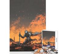 Puzzle 1000 pièces pour Adultes Le Chevalier en ruines Jeu éducatif Idée Cadeau d'anniversaire Jeu Amusant Renforce l'amour Entre Couples Dimensions 38x26cm