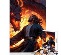 Puzzle 1000 pièces pour Adultes Le Conquérant de l'enfer Décoration intérieure pour Les Amateurs de Jeux Amusants et Humoristiques (38x52cm)