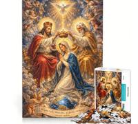 Puzzle 1000 pièces pour Adultes Le couronnement de la Reine du Ciel Jeu de Construction activité ludique à la Maison pour Toute la Famille 38x26cm