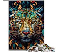 Puzzle 1000 pièces pour Adultes Le Jaguar rusé en Bois, idéal pour la décoration de la Maison et du Bureau, pour Un Anniversaire(1000 pièces, 50x75cm)