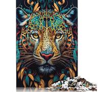 Puzzle 1000 pièces pour Adultes : Le Jaguar rusé, Puzzle carré, pour Adultes et Adolescents, Puzzles en Bois, décoration d'intérieur, 1000 pièces (75 x 50 cm)