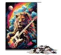 Puzzle 1000 pièces pour Adultes Le Lion Joue de la Guitare Puzzles pour est idéal comme Cadeau pour Toute la Famille 1000 pièces