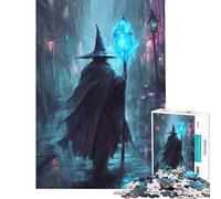 Puzzle 1000 pièces pour Adultes Le Magicien dans Une Ville pluvieuse Un modèle Difficile et Stimulant à Assembler Jeu Pratique adapté aux Personnes de 14 Ans et Plus 50x75cm