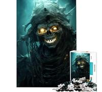 Puzzle 1000 pièces pour Adultes Le Magicien Mort se Relève du Crâne Jeu intellectuel Jeu Impossible Apprentissage Cadeau éducatif pour Un Père Noël Secret (Taille 50x75cm)