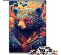 Puzzle 1000 pièces pour Adultes Le Magnifique Ours en Carton, Casse-tête Stimulant pour Les Adolescents, Divertissement en Famille, décoration d'intérieur à Faire soi-même, 1000 pièces(26x38cm)