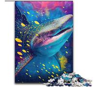 Puzzle 1000 pièces pour Adultes Le paisible Requin-Baleine Puzzles en Carton Un pour Noël ou Un Anniversaire Taille 26X38CM
