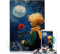 Puzzle 1000 pièces pour Adultes Le Petit Prince à la Rose Jeux éducatifs Décoration d'intérieur Super Cadeau 38x26cm