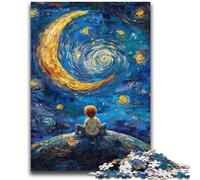 Puzzle 1000 pièces pour Adultes, Le Petit Prince du Ciel Nocturne, décoration Murale Artistique et idée Cadeau d'anniversaire pour Amis, Bureau à Domicile 26x38cm