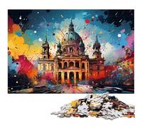 Puzzle 1000 pièces pour Adultes Le psychédélisme coloré du Palais de la Hofburg Puzzle pour Cadeaux Soulagement du Stress Défi Difficile 1000 pièces (38 x 26 cm)