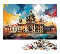 Puzzle 1000 pièces pour Adultes Le psychédélisme coloré du Palais de la Hofburg Puzzles pour Adultes et Enfants Puzzle en Papier Superbe Cadeau 1000 pièces (38 x 26 cm)