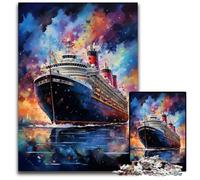 Puzzle 1000 pièces pour Adultes : Le psychédélisme coloré du Titanic Puzzle en Bois Stimulant à Faire soi-même Jeu Familial idéal ou Cadeau décoratif 1000 pièces (75x50cm)