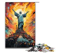 Puzzle 1000 pièces pour Adultes Le psychédélisme du Christ Sauveur Puzzle Jeu Stimulant Une œuvre d'art Convient aux Adolescents de 14 Ans et Plus 75x50cm