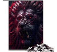 Puzzle 1000 pièces pour Adultes Le Roi Lion Maléfique Puzzles en Carton Noir pour Adultes Taille 26x38cm Jeu Familial créatif et décoration d'intérieur, Cadeau de Noël idéal pour Les Adolescents