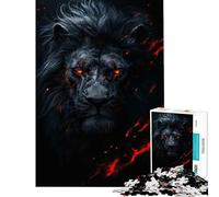 Puzzle 1000 pièces pour Adultes Le Roi Lion Noir Maléfique Jeu de Manipulation éducatif et Stimulant pour s'amuser en Famille (Dimensions 38x26cm)