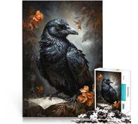 Puzzle 1000 pièces pour Adultes Le Savant Corbeau Compétition de Vitesse Manuelle Chaque pièce est Unique - Jeu Familial Stimulant et Amusant 75x50cm