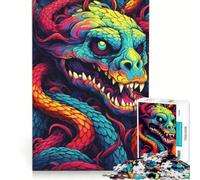 Puzzle 1000 pièces pour Adultes Le Serpent du Chaos, Jeu Anti-Stress, Difficile et Stimulant, Design élégant 50x75cm