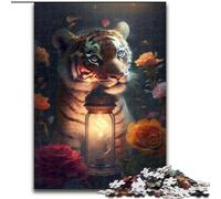 Puzzle 1000 pièces pour Adultes Le Tigre Magique Puzzles pour Adultes 1000 pièces Décoration d'intérieur DIY Jeu de réflexion pour Adolescents (Taille 26x38cm)