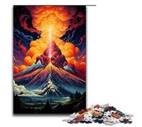 Puzzle 1000 pièces pour Adultes Le Volcan psychédélique en éruption Puzzle Casse tête Cadeaux d'anniversaire de Noël 75x50cm