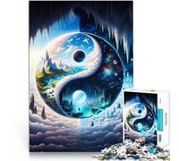 Puzzle 1000 pièces pour Adultes Le Yin et Le Yang de l'Islande Défi Difficile pour soulager Le Stress Bon Cadeau 50x70cm
