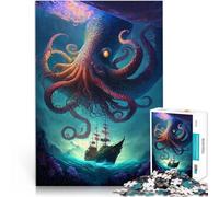Puzzle 1000 pièces pour Adultes Légendes du Kraken des Profondeurs Coupe de précision est idéal comme Cadeau pour Toute la Famille 38x26cm
