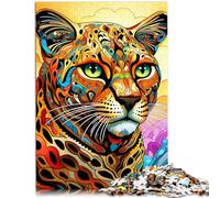 Puzzle 1000 pièces pour Adultes Léopard d'Afrique Jeu Stimulant Jouets 26x38 cm Collection d'artistes Beaux-Arts pour Les 14 Ans
