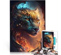 Puzzle 1000 pièces pour Adultes Léopard Guépard Jaguars Séjour Anti-Stress pour Tuer Le Temps Idées Cadeaux 52x38cm