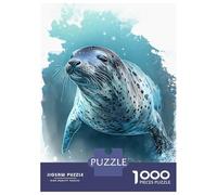 Puzzle 1000 Pièces pour Adultes Leopard Seal Watercolor Puzzle pour Adultes Jeux Relaxants Analyse Et Logique, Idéal comme Cadeau pour Toute La Famille 52x38cm/1000pcs
